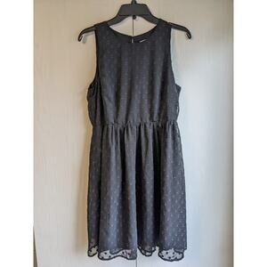 A New Day Womens Black Sleeveless Lace Overlay Design Knee Length Dress Size M